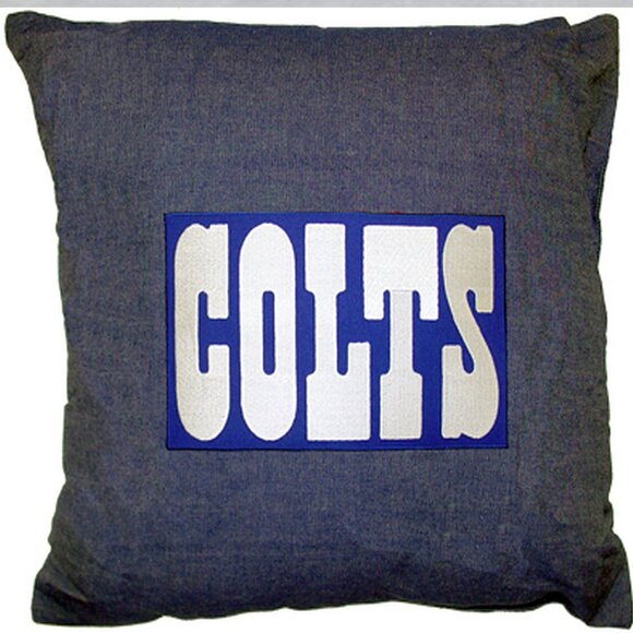 Indianapolis Colts Throw Pillow Measures 15 x 15 inches - Picture 1 of 1